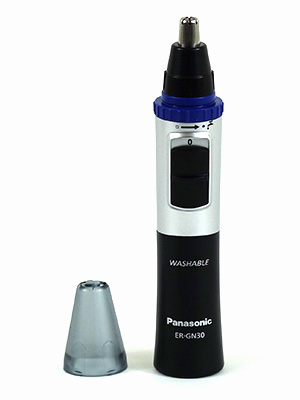 Panasonic ER-GN30-K Nose hair trimmer with protective cap removed