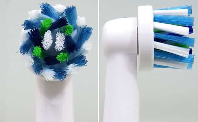 Oral-B CROSSACTION replacement Toothbrush head front and side photo