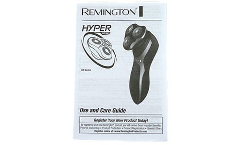 Remington HyperFlex Hyper Series XR1370 Electric Shaver instruction manual