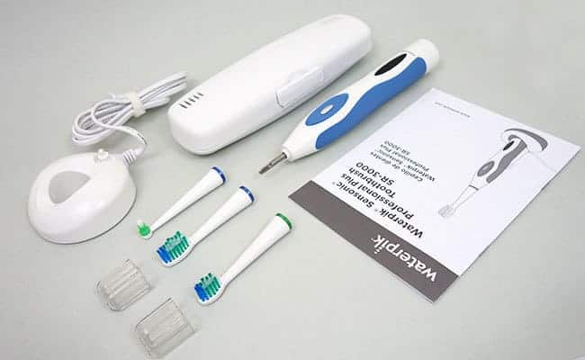 Waterpik Sensonic Professional electric toothbrush and accessories that come in the box