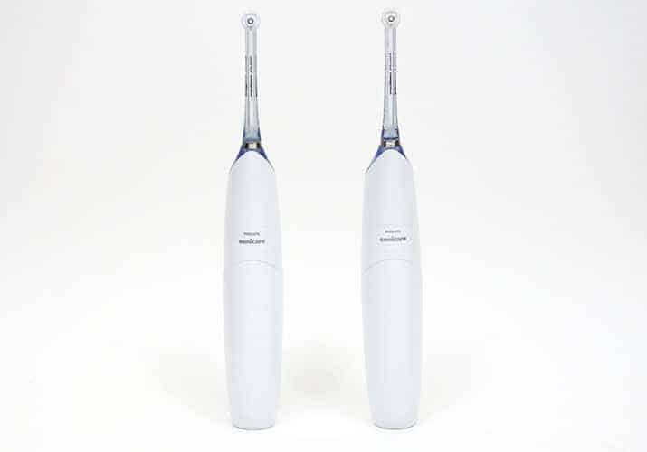 Philips Norelco Airfloss ultra vs airfloss Pro side by side comparison front photo