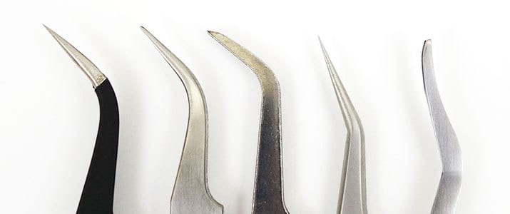 Curved Tweezers side by side comparison